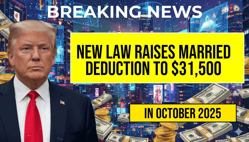 Standard Deduction Increase: New Law Raises Married Filing Jointly Deduction to Thirty-One Thousand Five Hundred Dollars
